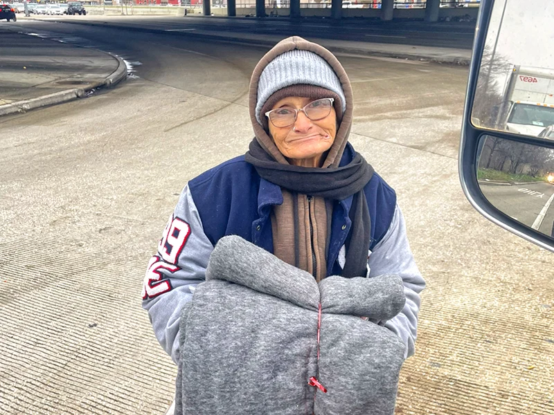 Helping homeless woman in Conroe Texas